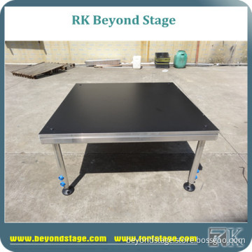 Modular portable stage for outdoor concert equipment